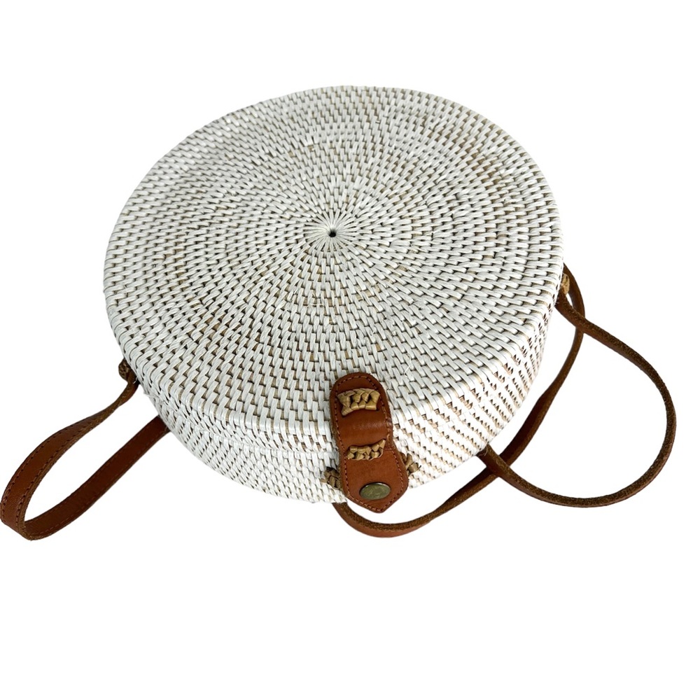 Handmade Woven Rattan Wicker Basket Shoulder Bag - Picture 3 of 7